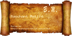 Baschant Matild névjegykártya